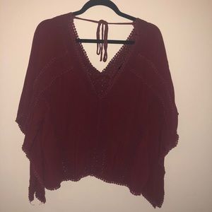 Maroon crop top